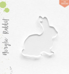 UV Printing Acrylic Keychains Rabbit