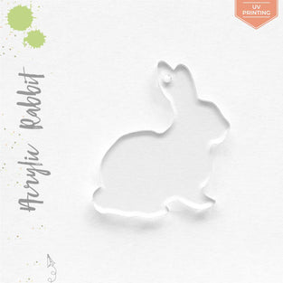 UV Printing Acrylic Keychains Rabbit