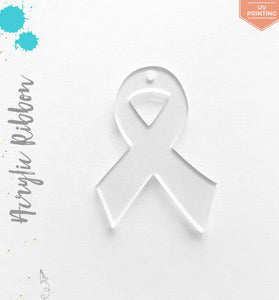 UV Printing Acrylic Keychains Ribbon Symbol