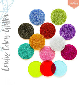 UV Printing Acrylic Circle Glitter (Package.Price)