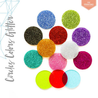 UV Printing Acrylic Circle Glitter (Package.Price)