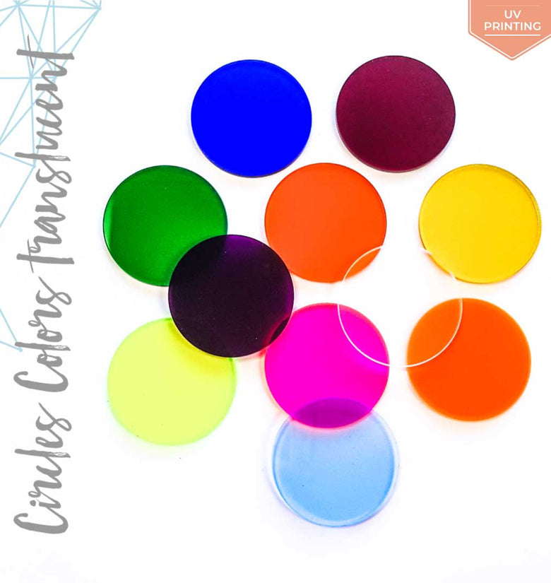 UV Printing Acrylic Circle Translucent Colors (Package.Price)