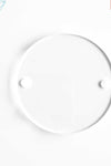 UV Printing Acrylic Circles Clear With Two Holes (Package.Price)
