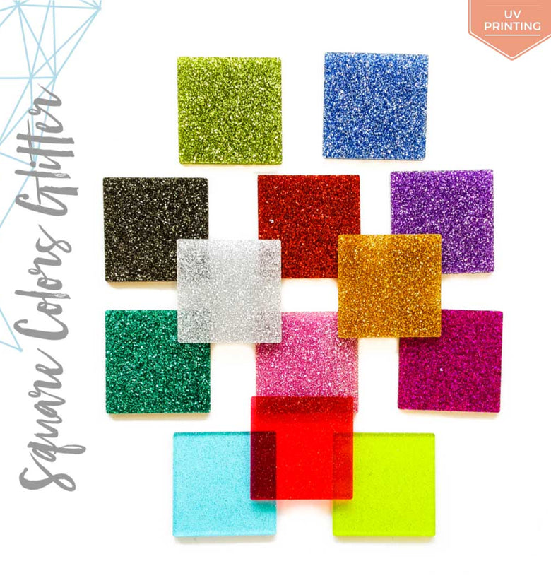 UV Printing Acrylic Square Glitter (Package.Price)