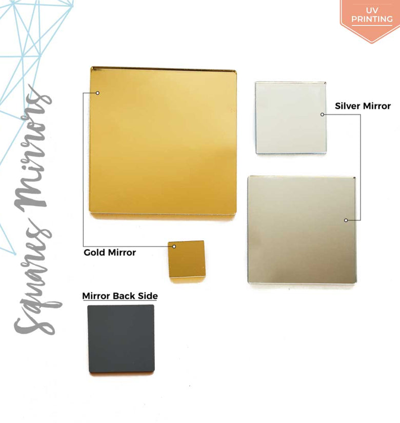 UV Printing Acrylic Square Mirror (Package.Price)