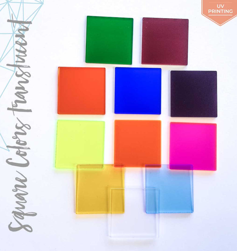 UV Printing Acrylic Square Translucent Colors (Package.Price)
