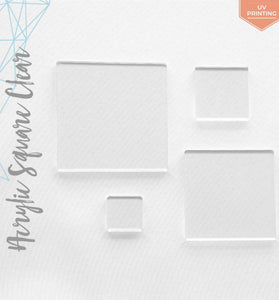 UV Printing Acrylic Square Clear 1/16" or 1/8" (Package.Price)