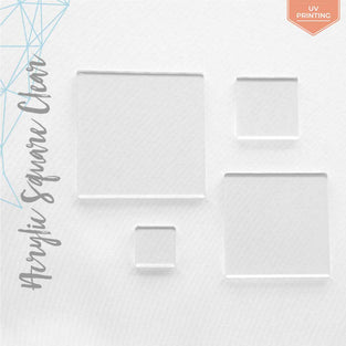 UV Printing Acrylic Square Clear 1/16" or 1/8" (Package.Price)