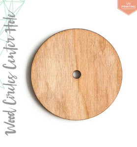 UV Printing Wood Circles With Center Hole 3/16" Thick (Package.Price)