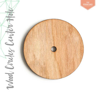 UV Printing Wood Circles With Center Hole 3/16" Thick (Package.Price)