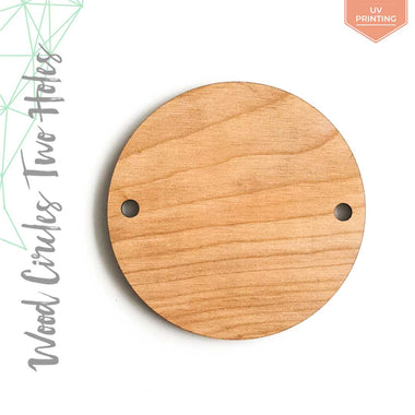 UV Printing Wood Circles With Two Holes 3/16" Thick (Package.Price)