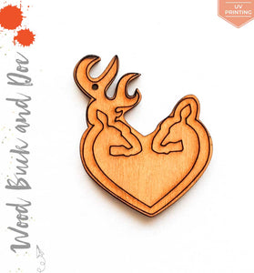 UV Printing Wood Keychain Buck & Doe (Package.Price)