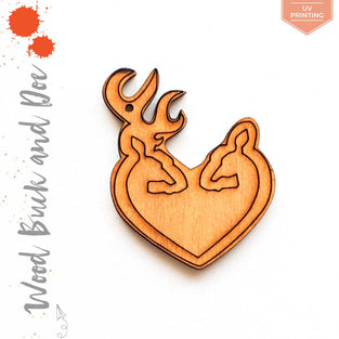 UV Printing Wood Keychain Buck & Doe (Package.Price)