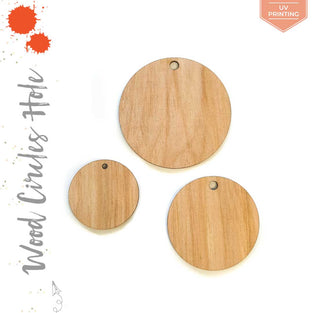 UV Printing Wood Circles With Hole 3/16" Thick (Package.Price)