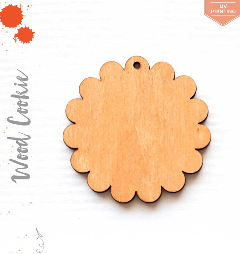 UV Printing Wood Keychain Cookie (Package.Price)