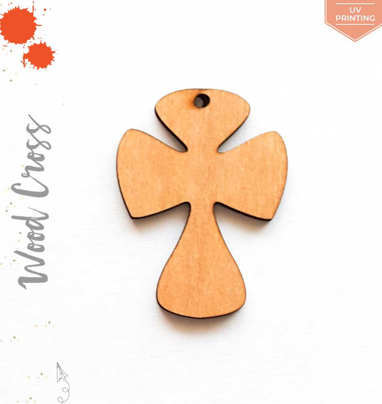 UV Printing Wood Keychain Cross (Package.Price)