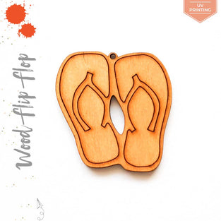 UV Printing Wood Keychain Flip Flop Pair (Package.Price)
