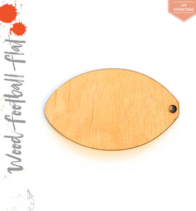 UV Printing Wood Keychain Football Flat (Package.Price)