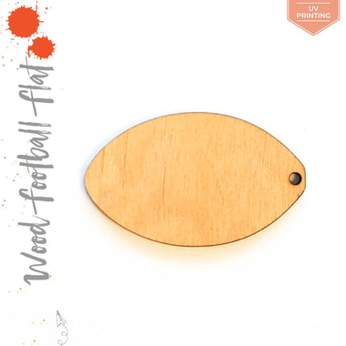 UV Printing Wood Keychain Football Flat (Package.Price)