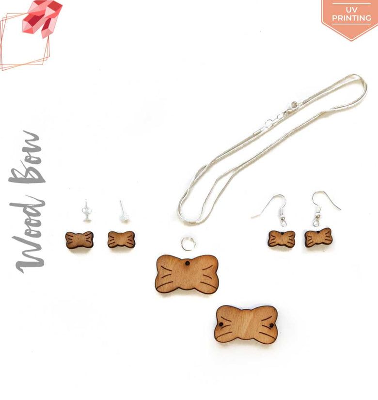 UV Printing Wood Jewelry Bow (Package.Price)