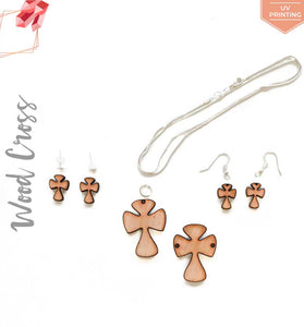 UV Printing Wood Jewelry Cross Rounded (Package.Price)
