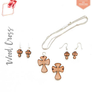 UV Printing Wood Jewelry Cross Rounded (Package.Price)