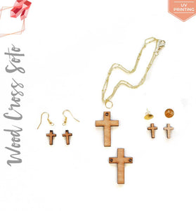 UV Printing Wood Jewelry Cross (Package.Price)