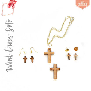 UV Printing Wood Jewelry Cross (Package.Price)