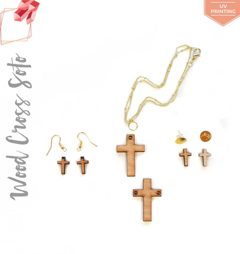 UV Printing Wood Jewelry Cross (Package.Price)