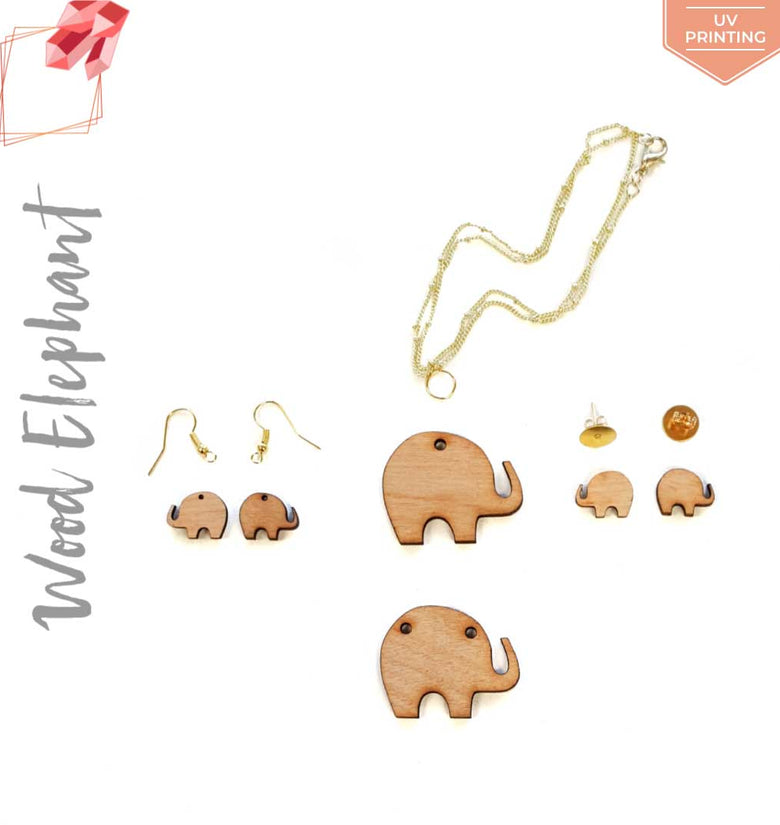 UV Printing Wood Jewelry Elephant (Package.Price)