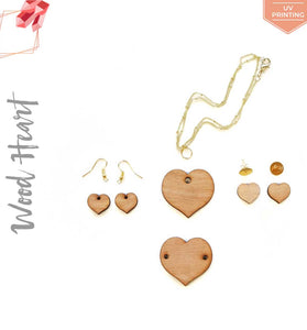 UV Printing Wood Jewelry Hearts (Package.Price)