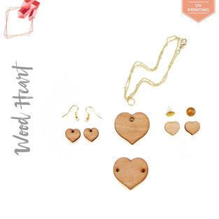 UV Printing Wood Jewelry Hearts (Package.Price)