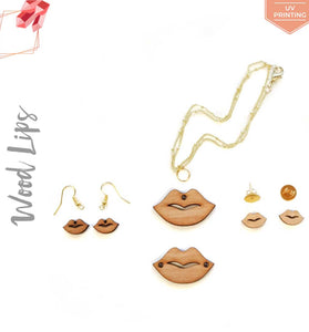 UV Printing Wood Jewelry Lips (Package.Price)