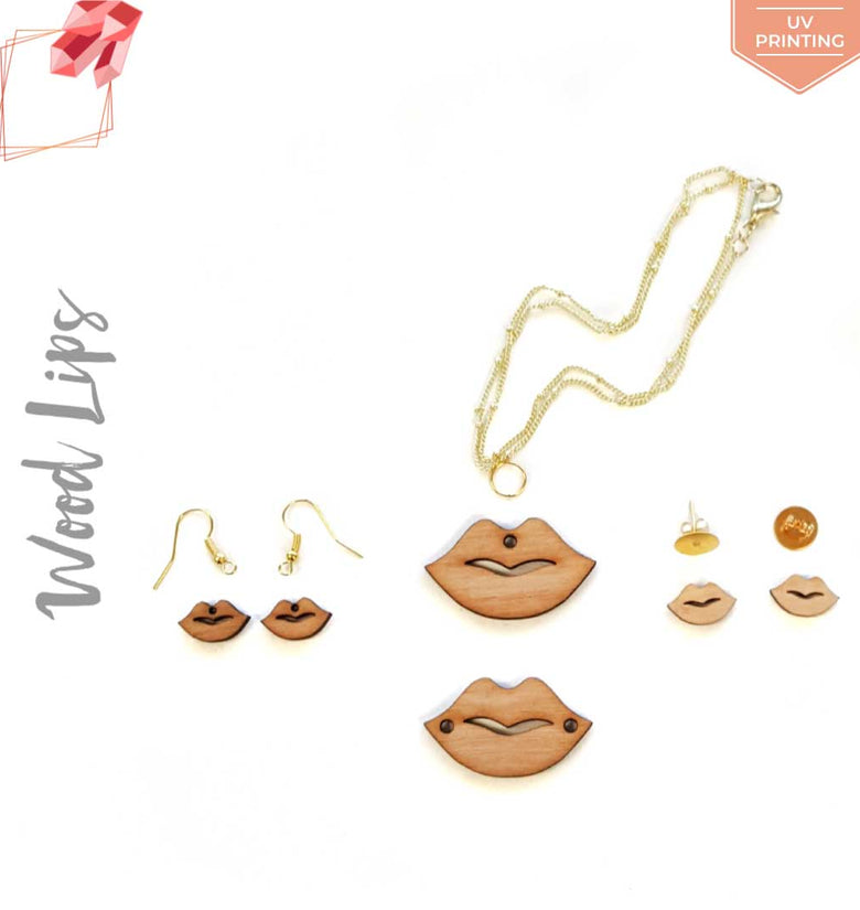 UV Printing Wood Jewelry Lips (Package.Price)