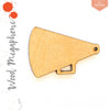 UV Printing Wood Keychain Megaphone (Package.Price)