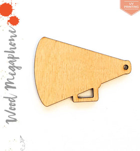 UV Printing Wood Keychain Megaphone (Package.Price)