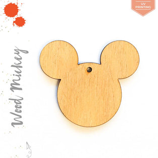 UV Printing Wood Keychain Mouse Head (Package.Price)