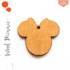 UV Printing Wood Keychain Mouse Head with Ribbon (Package.Price)