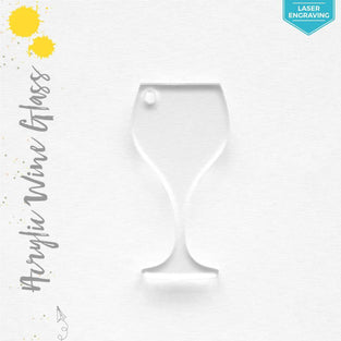 Laser Engraving Acrylic Keychains Wine Glass