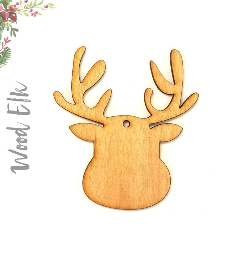 Wood Christmas Ornaments Elk (Package.Price)