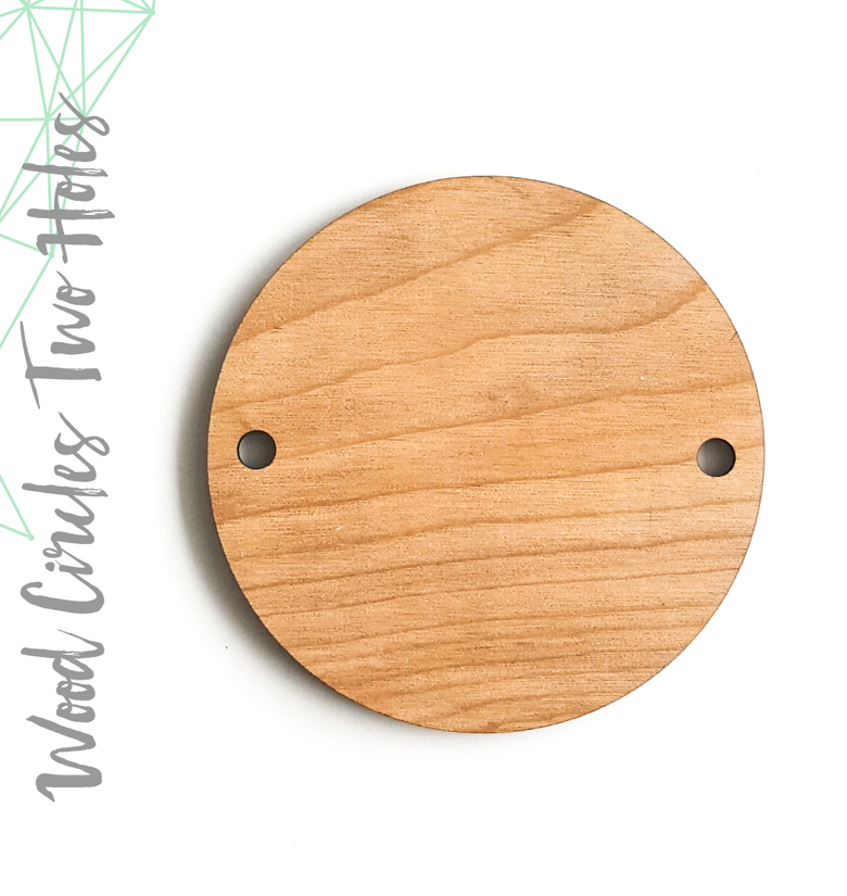 Wood Circles With Two Holes 3/16