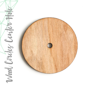 Wood Circles With 1/4" Center Hole - 3/16" Thick (Package.Price)