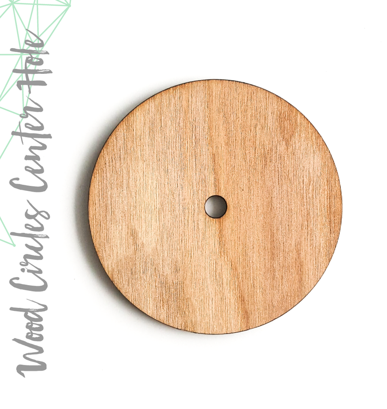 Wood Circles With 1/4 Center Hole - 3/16 Thick (Package.Price