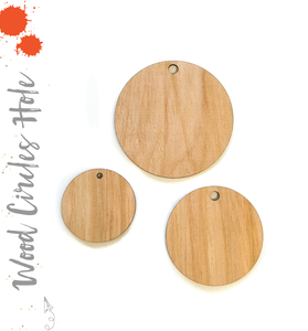 Wood Circles With Hole 3/16" Thick (Package.Price)