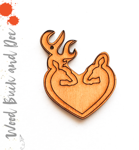 Wood Keychain Buck & Doe (Package.Price)