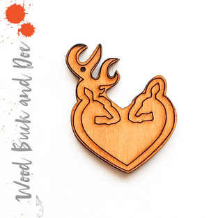 Wood Keychain Buck & Doe (Package.Price)