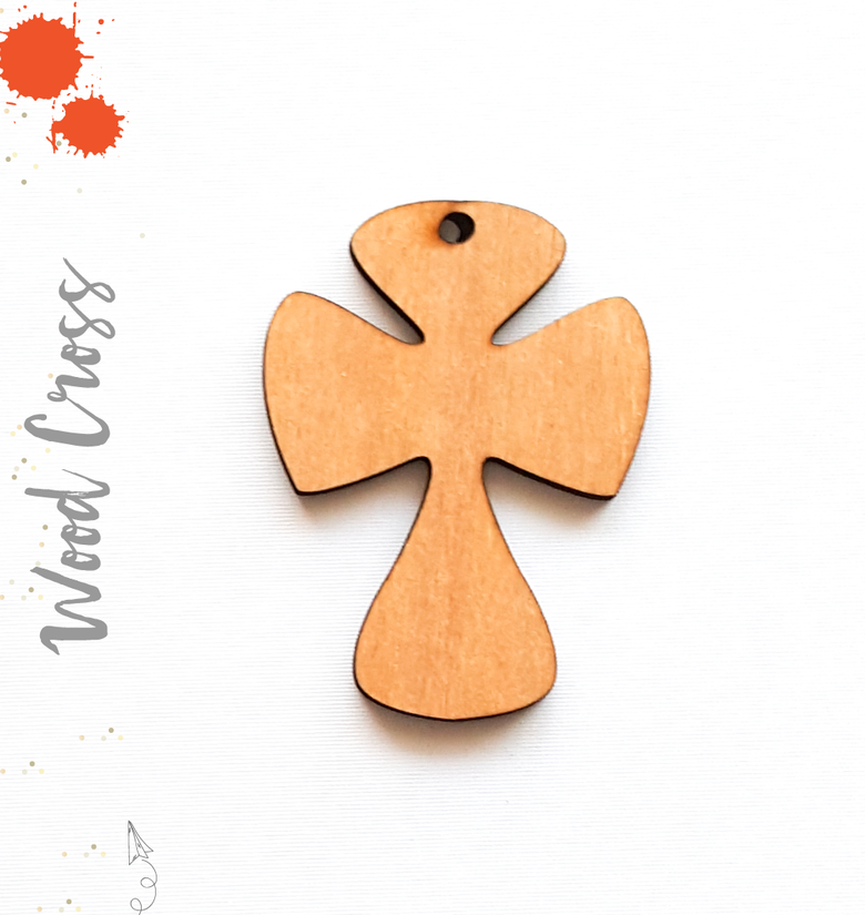 Wood Keychain Cross (Package.Price)