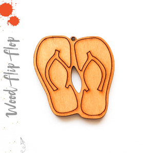 Wood Keychain Flip Flop Pair (Package.Price)