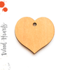 Wood Keychain Hearts Center Hole (Package.Price)