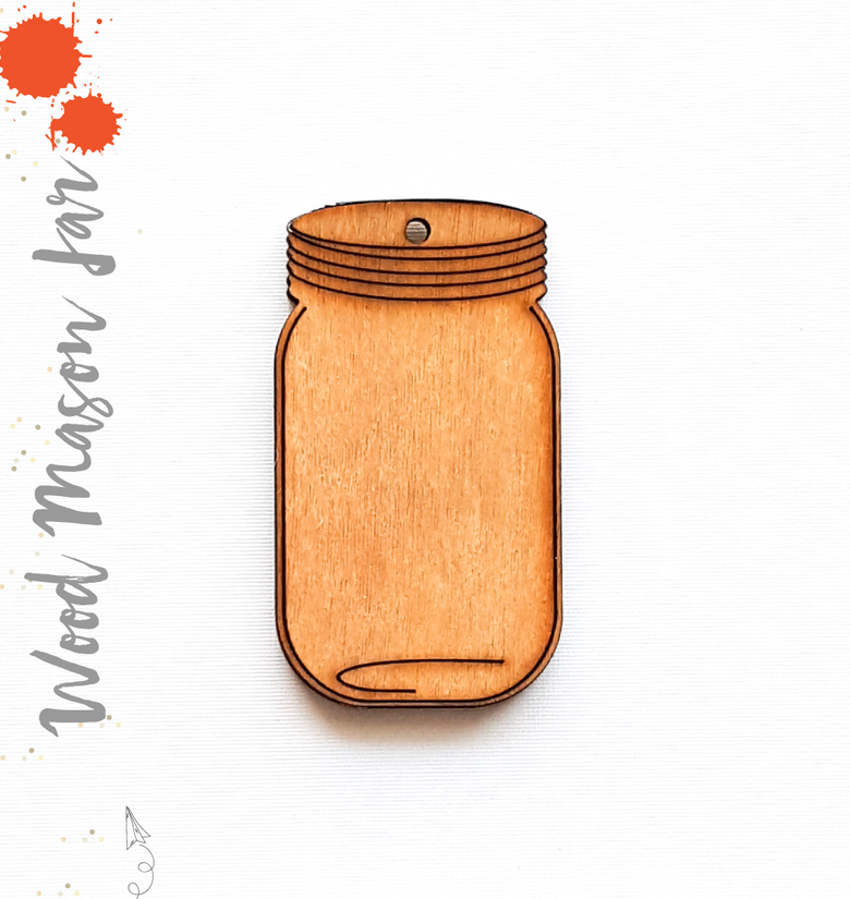 Wood Keychain Mason Jar Soto (Package.Price)